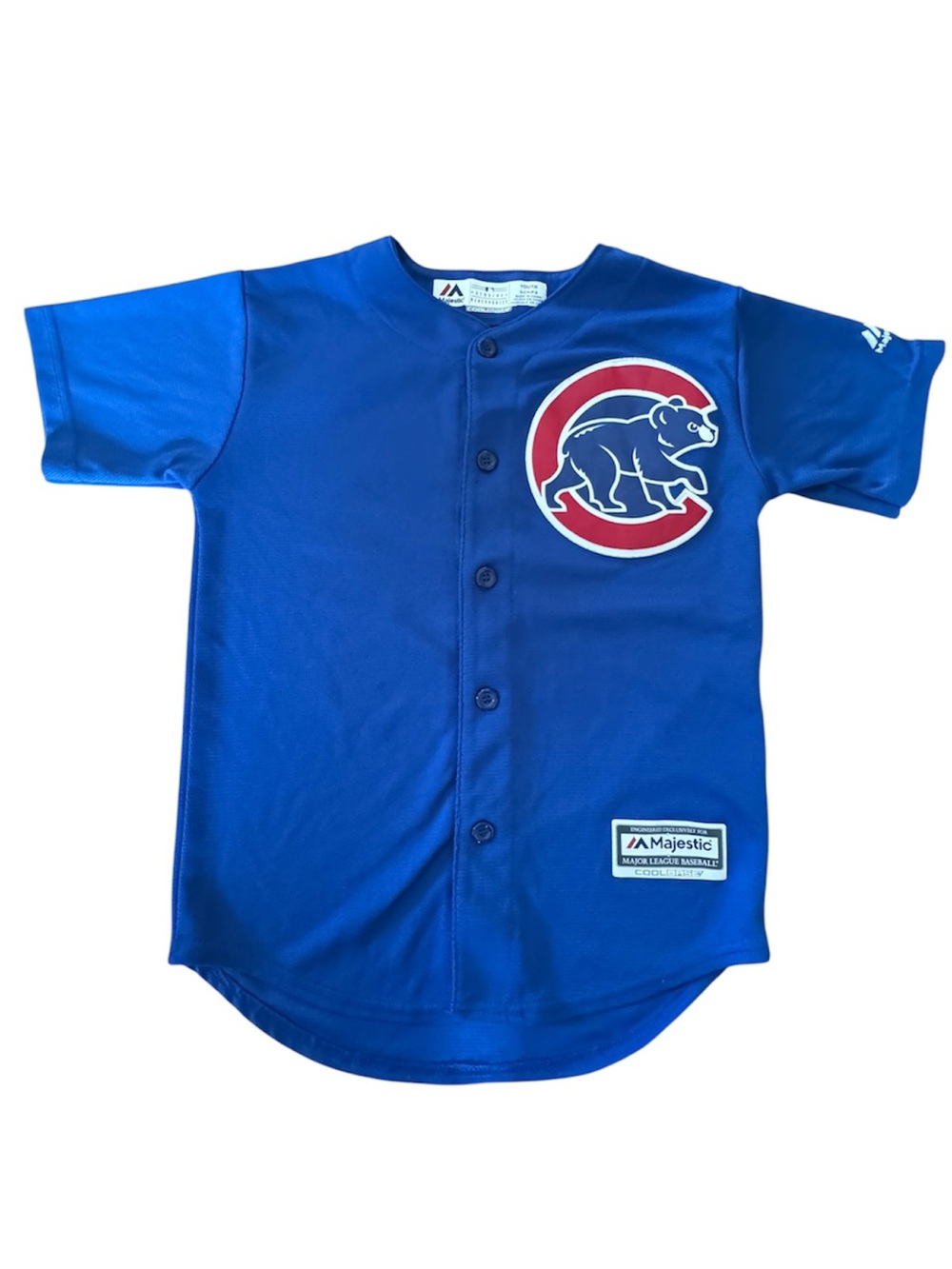 Majestic Chicago Cubs Anthony Rizzo (44) Royal Cool Base Jersey Kids Size 8